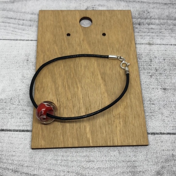 Sterling silver 925 leather cord bracelet for charms minimalist style or add > - Picture 1 of 5